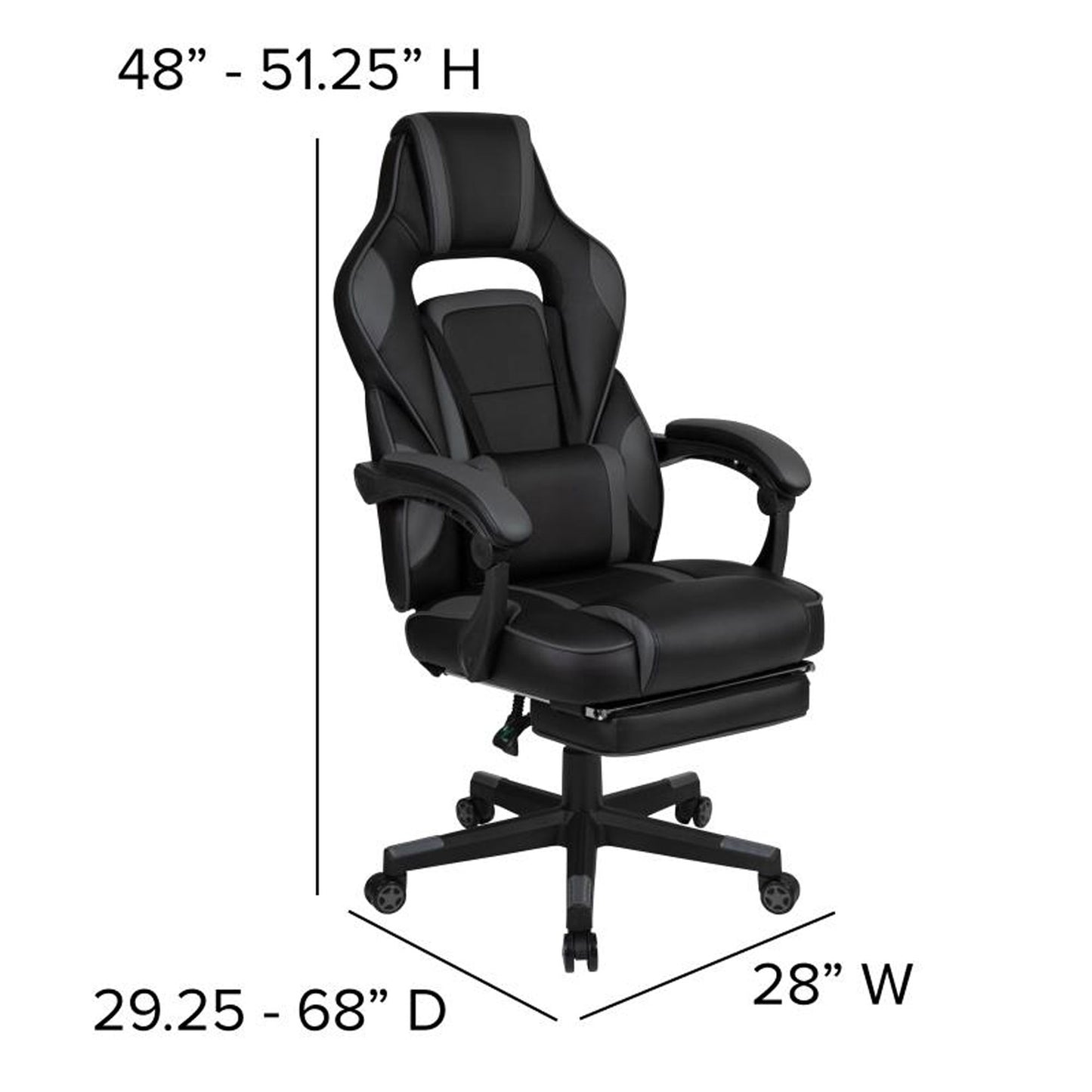 Flash Furniture - 2 Piece Gaming Desk & Chair Set - Black