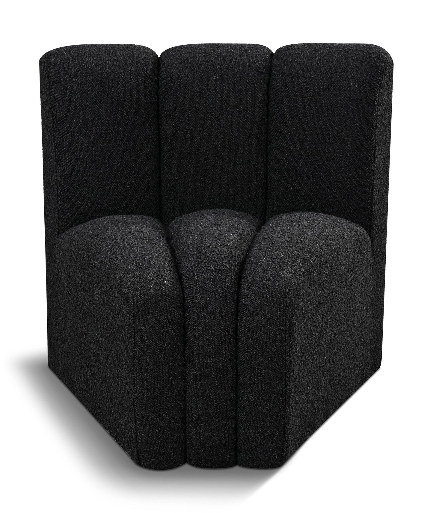 Arc - Boucle Fabric Curved Corner Chair