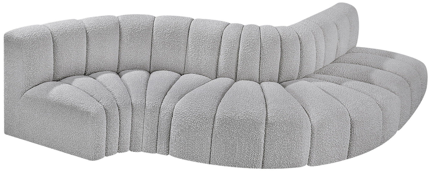 Arc - Boucle Fabric 5 Piece Modular Sofa