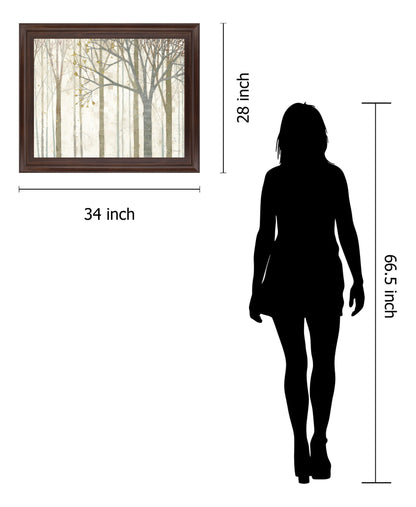 Whispering Branches - 28" x 34" Framed Wall Art - Gray