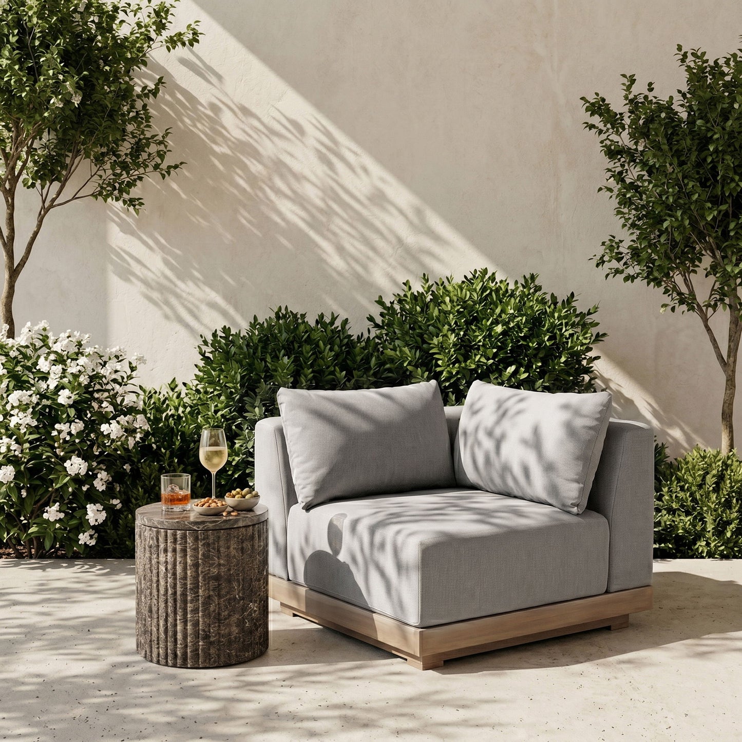 Solace - Olefin Performance Fabric Outdoor Patio Modular Corner Chair