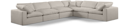 Comfy - 6 Piece Linen Modular Corner Sectional