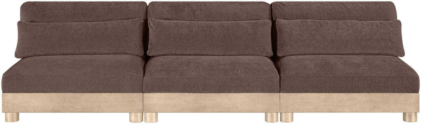 Turin - Chenille Fabric Upholstered Modular Sectional - Brown
