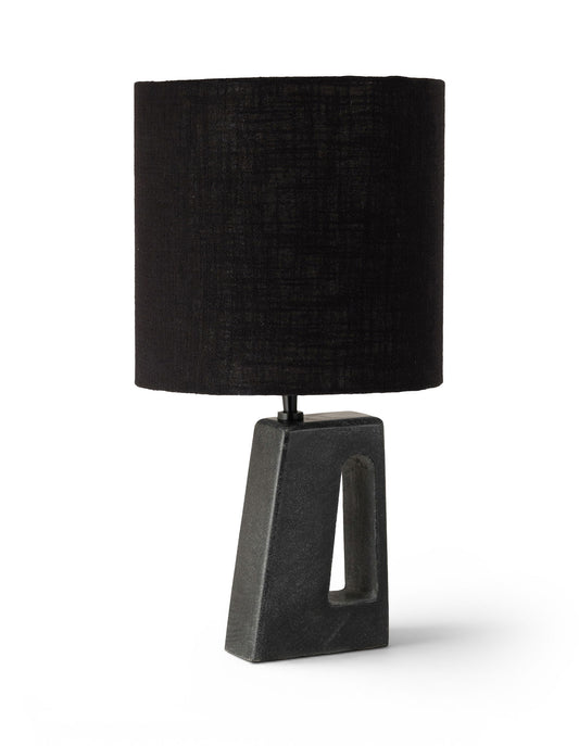 Vellum - Genuine Marble Base And Linen Textured Fabric Shade Table Lamp