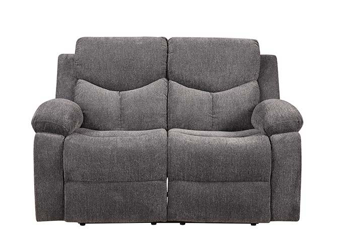 Kalen - Motion Loveseat - Gray Chenille