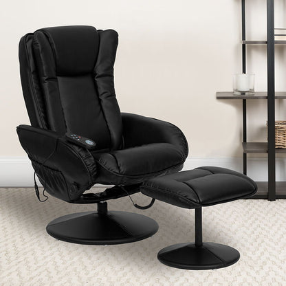 Flash Furniture - Multiple Position Massage Recliner - Black