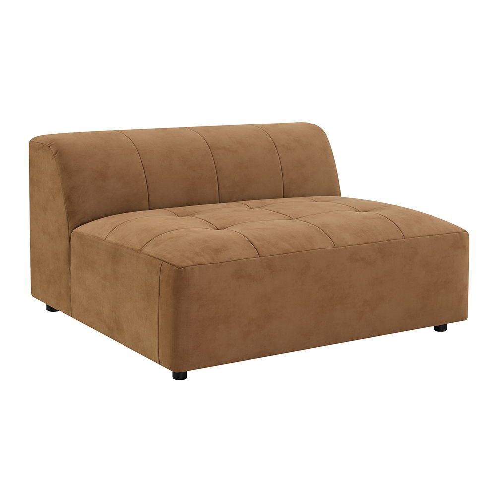 Zoey - Modular - Armless Chair - Chocolate Suede