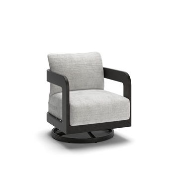 Salina Bay - Swivel Lounge With Cushion - Black / Gray