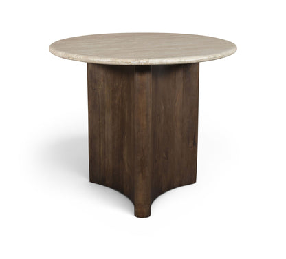 Pietra - Travertine And Mango Wood Dining Table