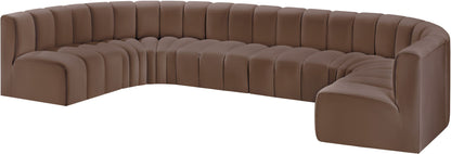 Arc - Faux Leather Modular U-Shaped Sectional