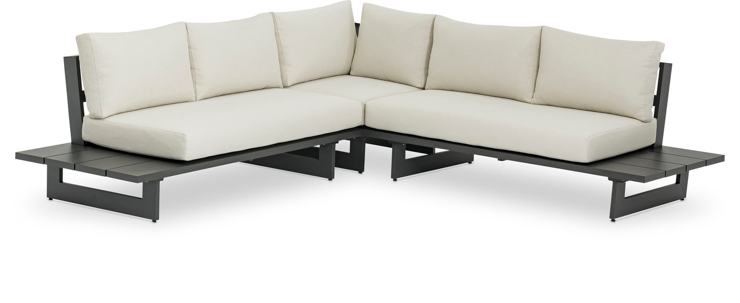 Maldives - Water Resistant Outdoor Patio Sectional With Gray Frame