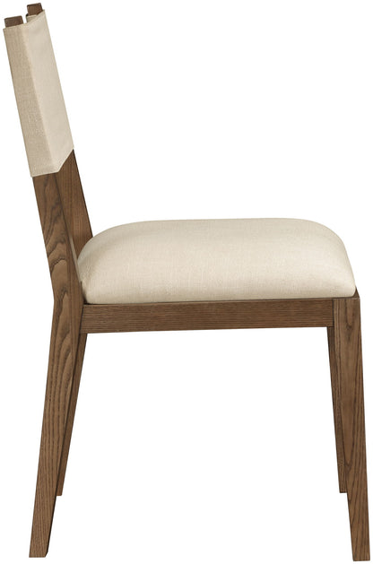 Avon - Linen Textured Performance Fabric Upholstered Dining Side Chair (Set of 2)