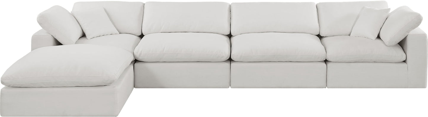 Comfy - 5 Piece Linen Modular Sectional With Chaise