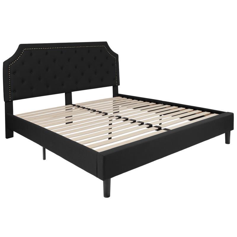 Flash Furniture - King Size Brighton Platform Bed Frame - Black