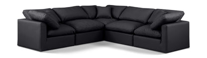 Indulge - Faux Leather 5 Piece Modular Corner Sectional