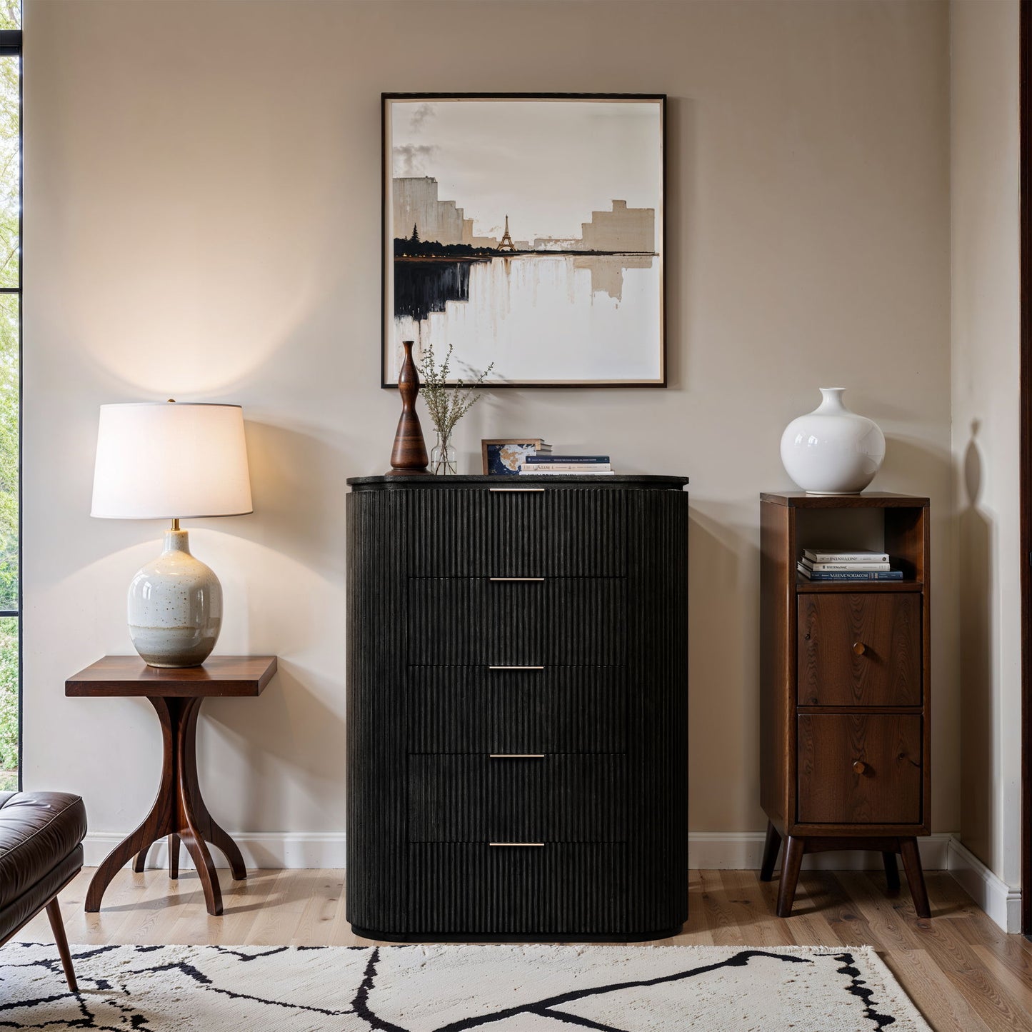 Astrid - Solid Wood And Oak Veneer Chest