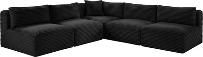 Shaggy - 5 Piece Modular Corner Armless Sectional
