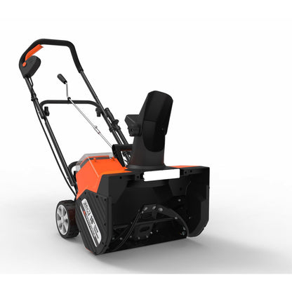 Yard Force - 18" Single Stage Snow Blower, Battery Powered - Black