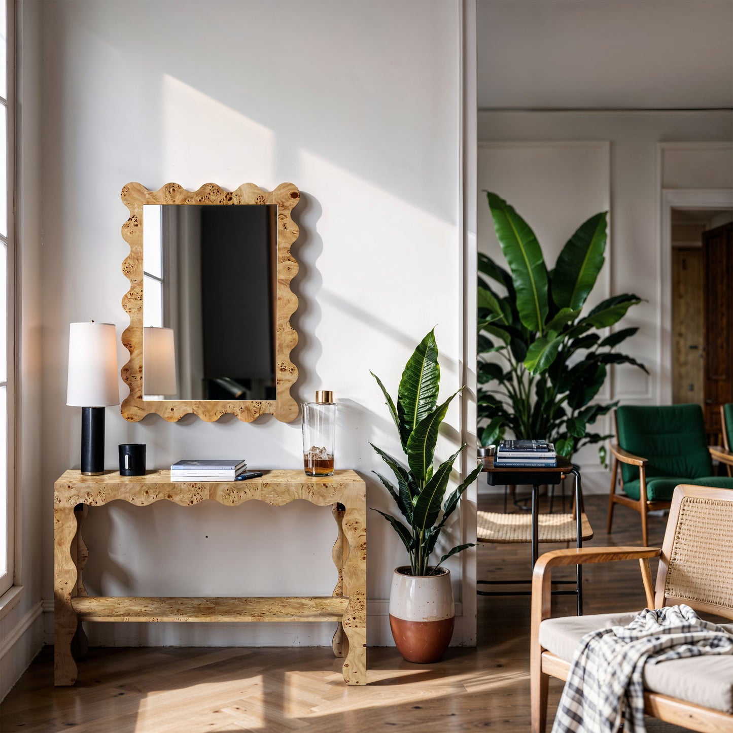 Vassa - Burl Veneer Mirror