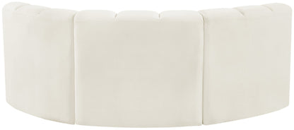 Arc - Velvet 3 Piece Modular U-Shaped Sofa