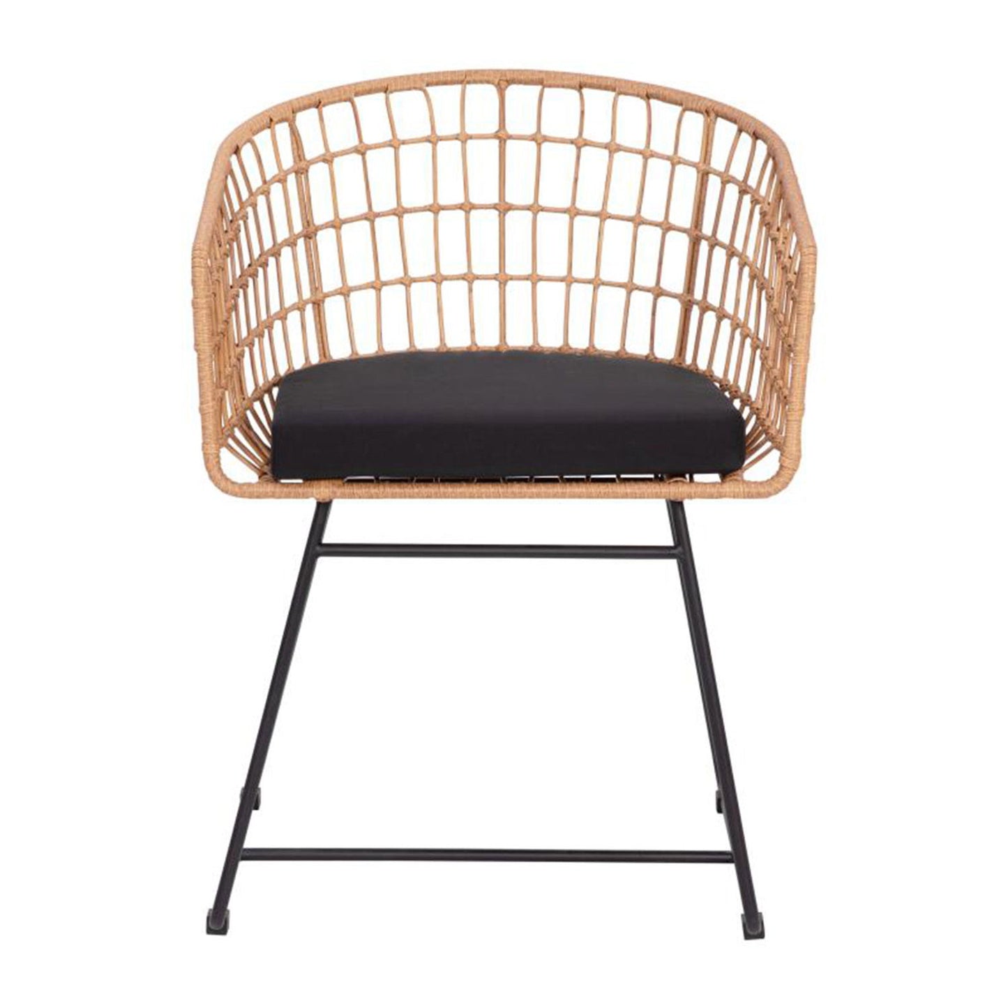 Flash Furniture - Rope Chair-Cushion (Set of 2) - Natural / Black