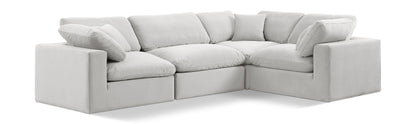 Comfy - 4 Piece Velvet Modular Sectional