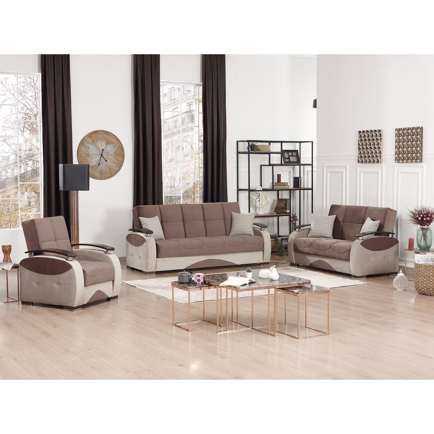 Ottomanson Yafah - Convertible Loveseat With Storage