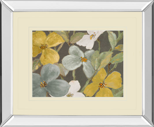 Garden Party In 2 By Lanie Loreth - Mirror Framed Print Wall Art - Beige