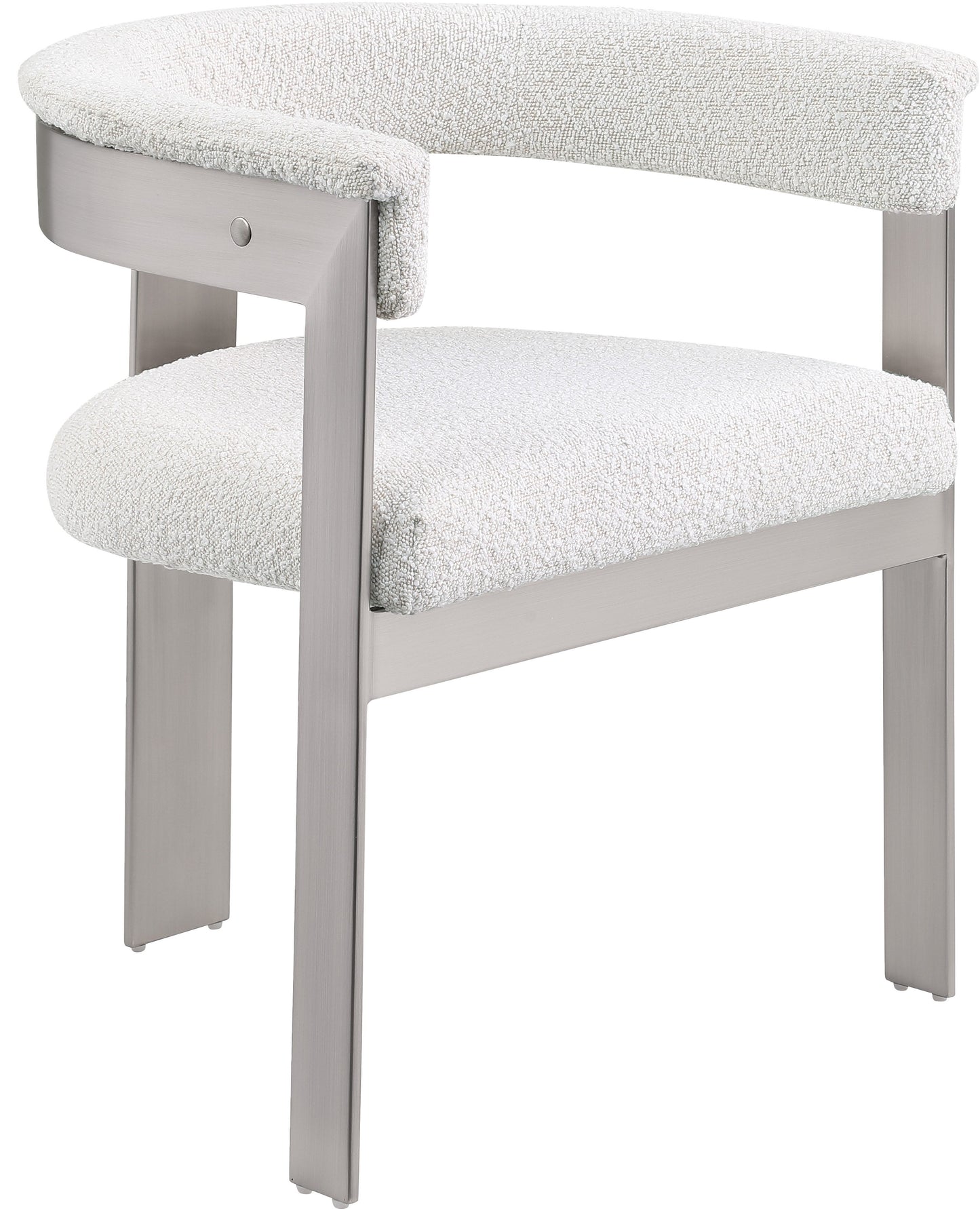 Romeo - Boucle Dining Chair With Silver Base (Set of 2)