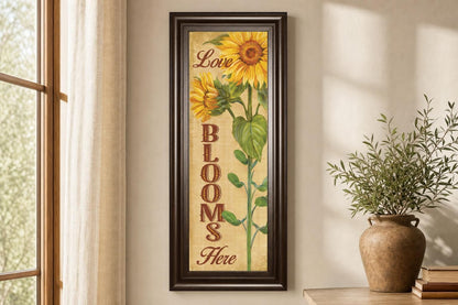 18x42 Love Blooms Here By Ed Wargo - Yellow