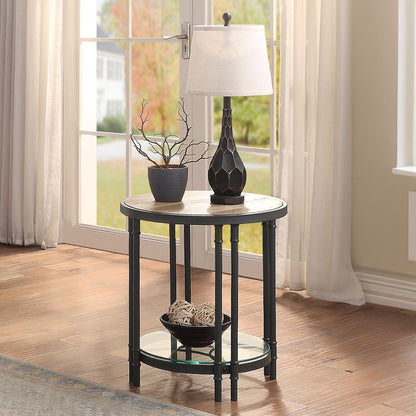 Brantley - End Table - Oak & Sandy Black