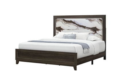 Harmony - Full Bed With LED - Dark Brown