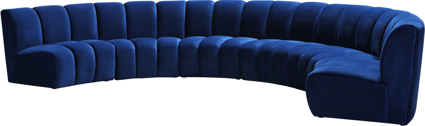 Infinity - 6 Piece Velvet Modular Sectional