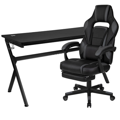 Flash Furniture - Gaming Chair & Desk Combo - Gray