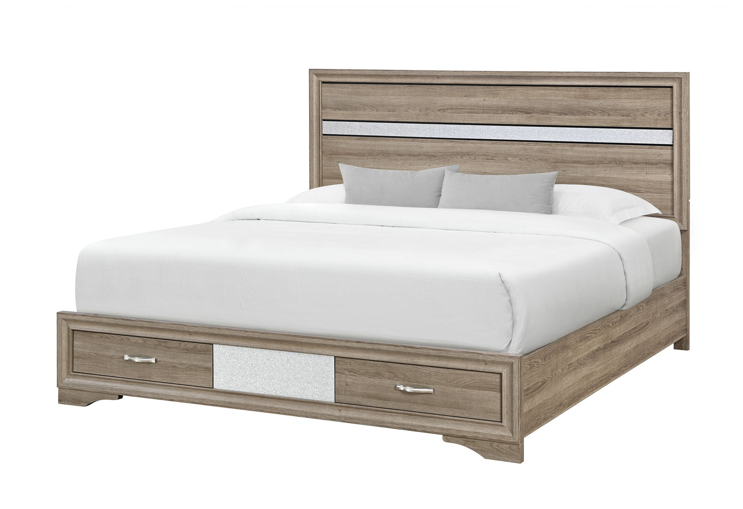 Seville - King Bed - Brown / Natural