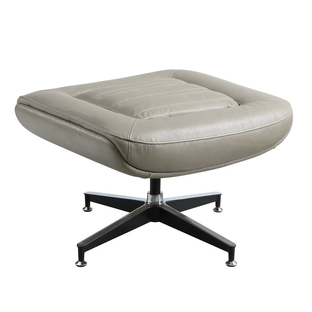 Piran - Ottoman - Twilight Top Grain Leather