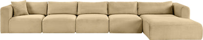 Shaggy - 5 Piece Modular Sectional With Chaise