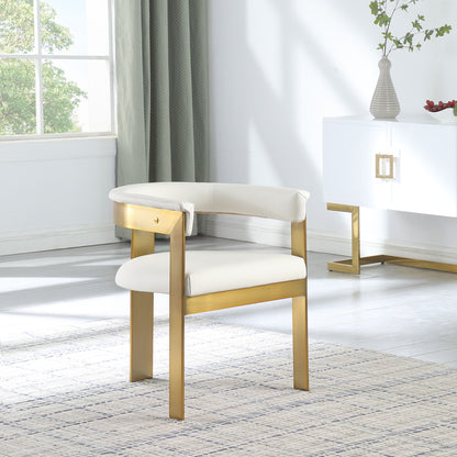 Romeo - Faux Leather Dining Chair With Gold Base (Set of 2)