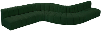 Arc - Boucle Fabric 8 Piece Curved Modular Sofa