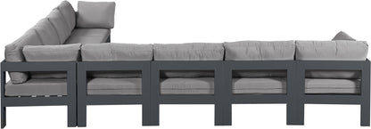 Nizuc - Outdoor Patio 8 Piece Modular Sectional With Gray Frame