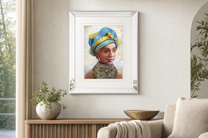 Soulful Beauty I Mirror Framed By Donna Brooks - Beige