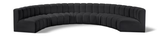 Arc - Faux Leather 8 Piece U-Shaped Modular Sofa