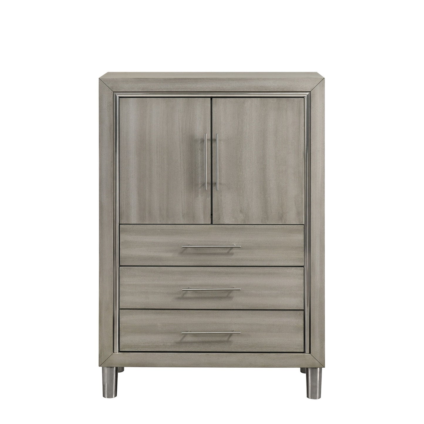 Lennox - Door Chest With Shoe Storage & LED Light - Gray