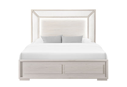 Clara - Queen Bed With LED - Beige