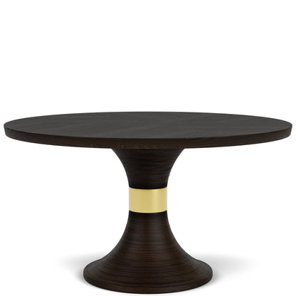 Lydia - Round Dining Table - Dark Brown