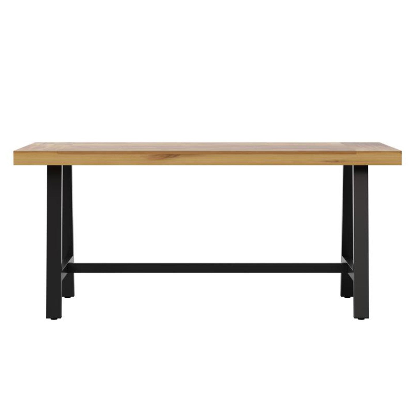 Flash Furniture - Acacia Wood Patio Table - Natural / Black