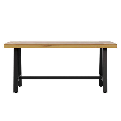 Flash Furniture - Acacia Wood Patio Table - Natural / Black
