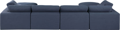 Comfy - 6 Piece Linen Modular Double Chaise Sectional