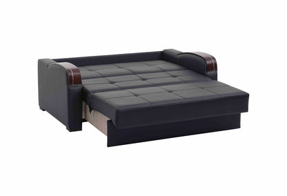Ottomanson Sleep Plus - Upholstered Convertible Loveseat With Storage