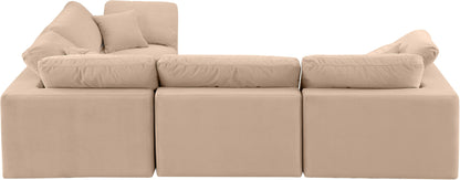 Comfy - 4 Piece Velvet Modular Sectional